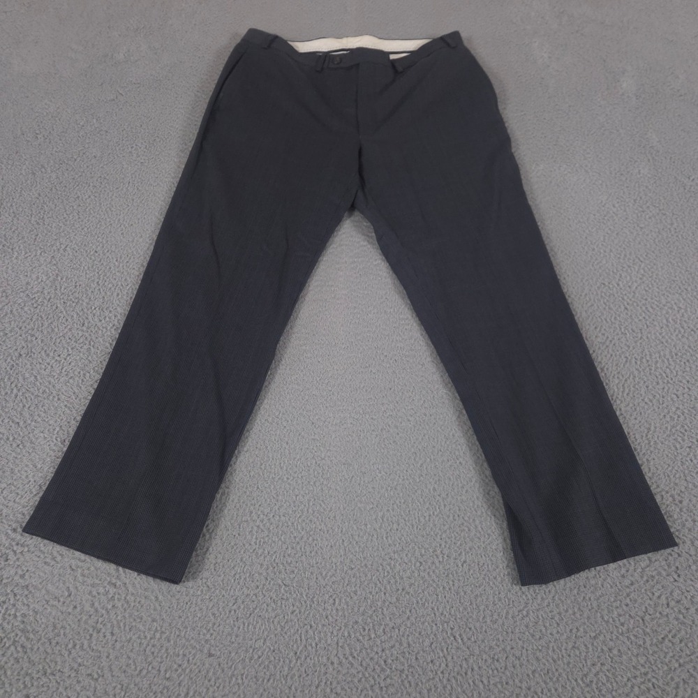 Lauren Ralph Lauren Pants Mens 36x30 Grey Pleated 100% Wool‎ Micro-Houndstooth